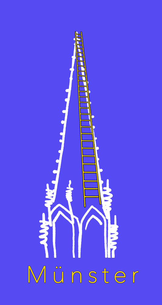 Poster mit blauem Münstermotiv